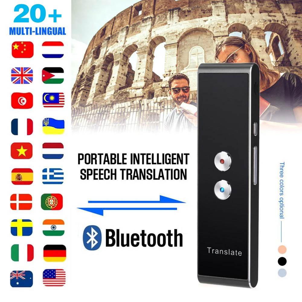T8 портативный смарт переводчик Bluetooth двухстороннее многоголосовое устройство
