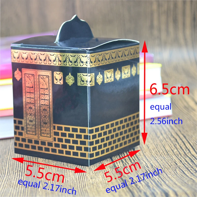 Муслин паломник черный и золотой Hajj Подарочная коробка для шоколада муслин вечерние украшения