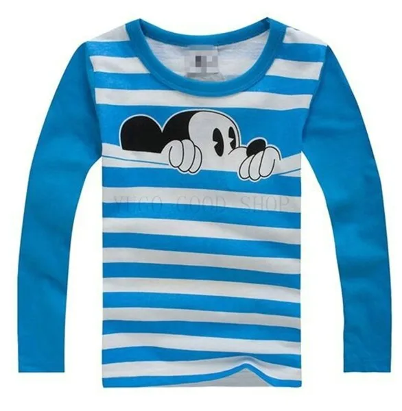 Baby Boys Girls T-Shirt Children Pullovers Tees Boys Clothes Autumn Winter Cotton Kids T Shirt Cartoon Mouse Long Sleeve07