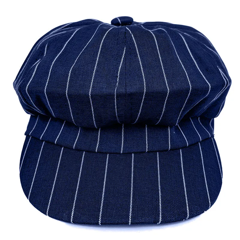 Peekymoce повседневная мужская кепка газетчика, Женская хлопковая восьмиугольная кепка, женская шапка для мужчин, мужская восьмисекционная Кепка s - Цвет: navy