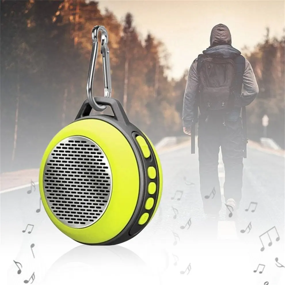 

5pcs Bluetooth Speaker Mini Wireless Portable Bluetooth Music Speaker Outdoor Hands-free Loud Speaker With Key Ring Yellow Color