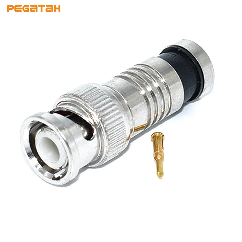 10PCS/lot security system BNC Connector Compression Connector Jack for Coaxial RG59 Cable CCTV Camera Accessories 10PCS/lot security system BNC Connector Compression Connector Jack for Coaxial RG59 Cable CCTV Camera Accessories