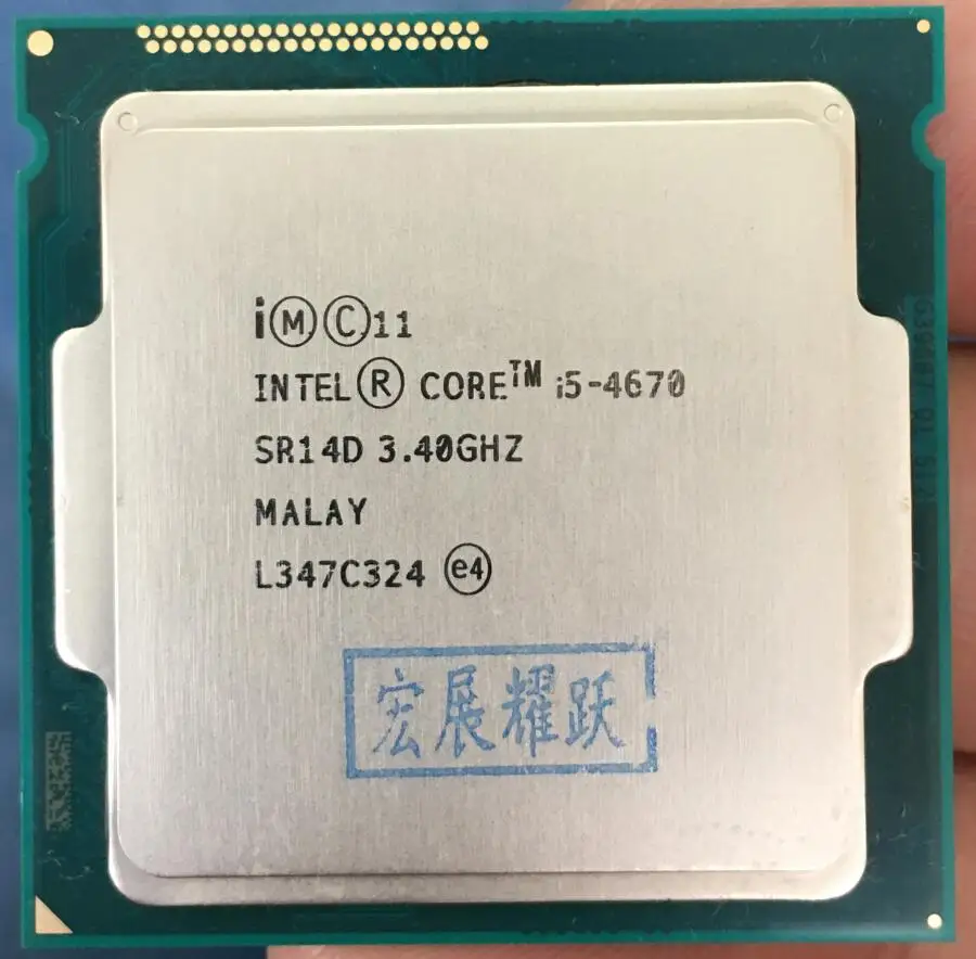 ПК компьютер процессор Intel Core i5-4670 i5 4670 четырехъядерный LGA1150 настольный процессор работающий правильно настольный процессор