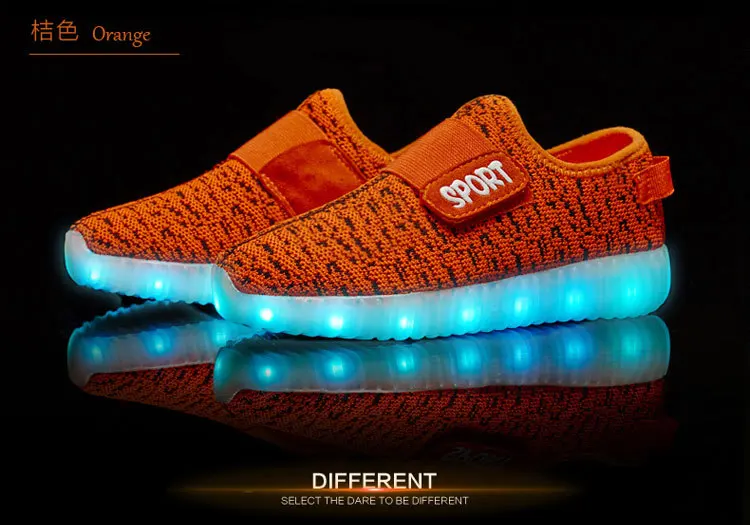 KRIATIV/светящиеся кроссовки с зарядкой от USB; светящаяся обувь с подсветкой; светильник для маленьких мальчиков и девочек; дышащие тапочки; светильник; обувь