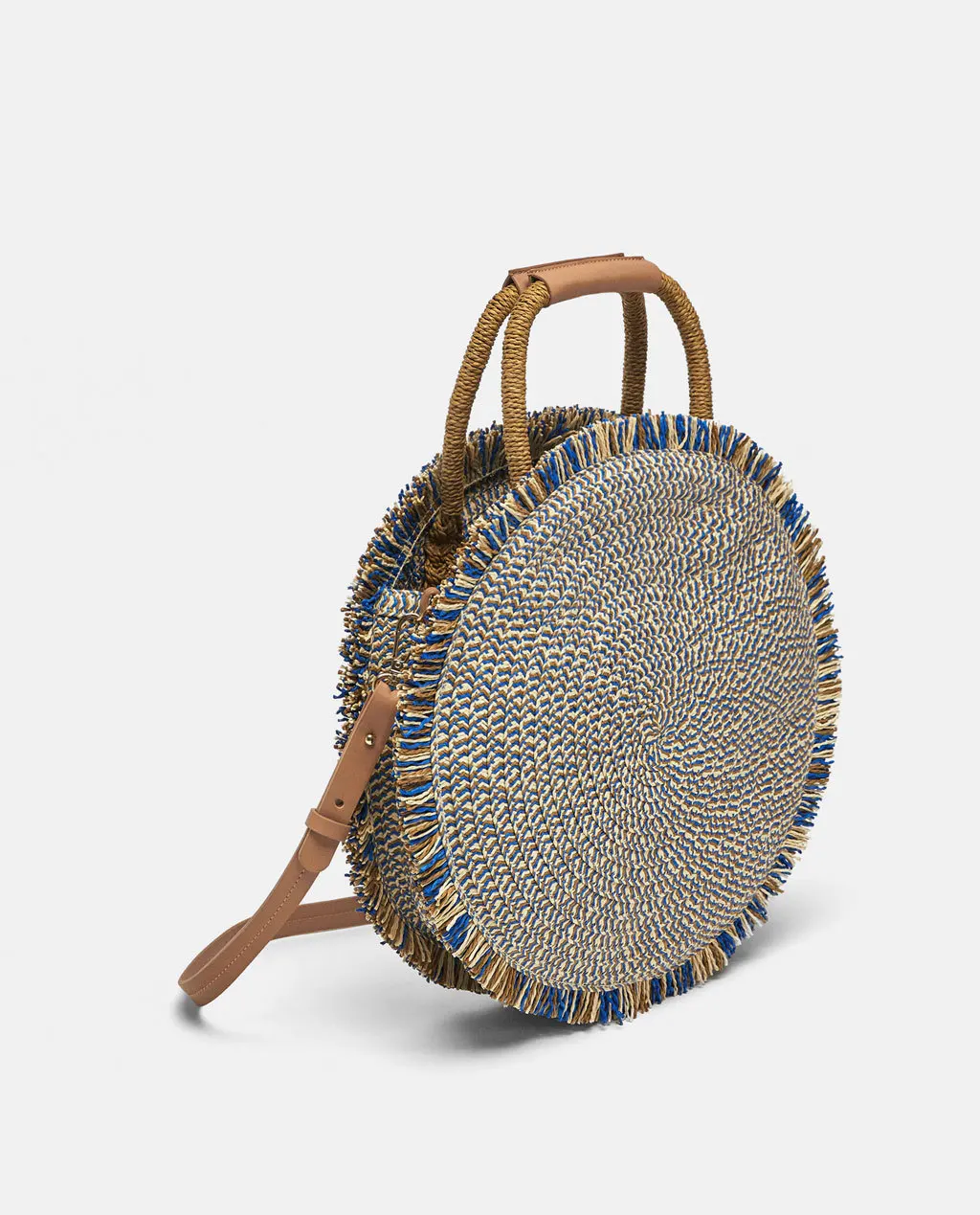2019 Round Tassel Handbag Straw Bag Women Beach Woven Bag Tote Fringed Beach Woven Shoulder Travel Bag Rattan Bag