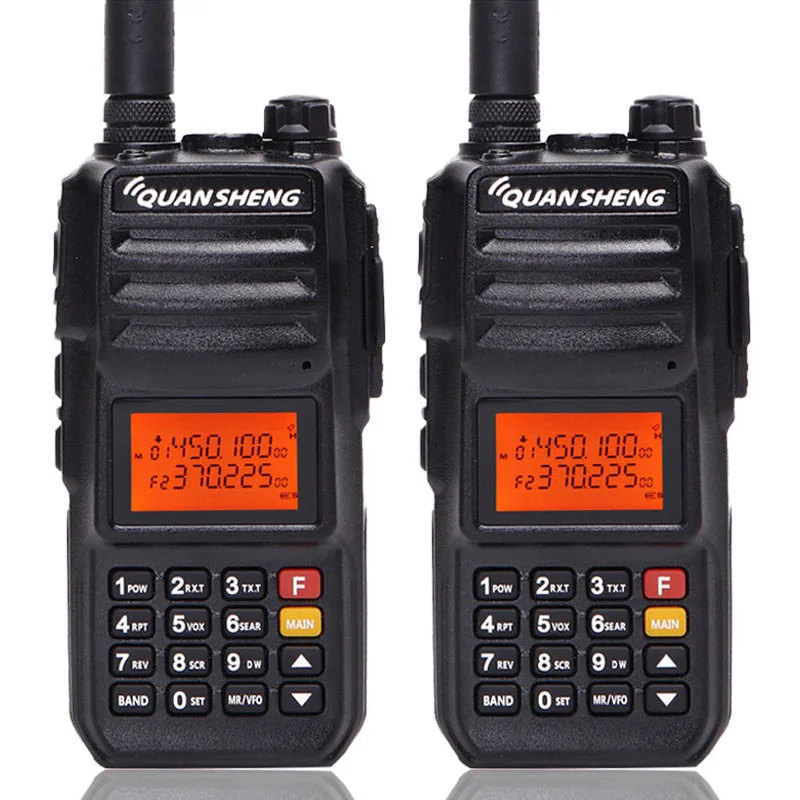 

2PCS Quansheng TG-UV2 PLUS Powerful 10W 5 BandS 136-174MHz/Police band 350-390MH/400-470MHz 4000mAh 10KM Range Walkie Talkie