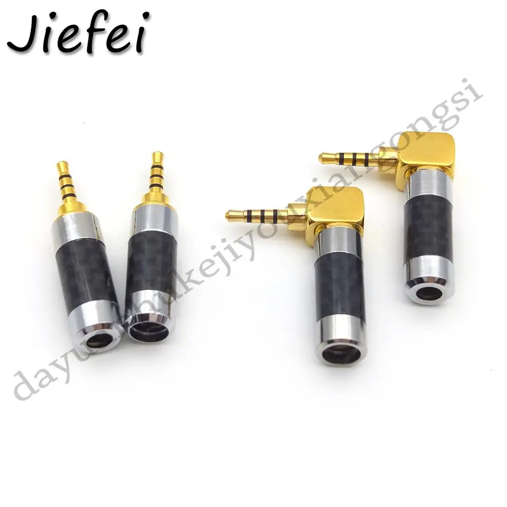 

lot 2.5mm 4 Pole stereo Male Audio Jack Repair Headphone Earphone Plug Right Angle 90 degrees DIY Soldering Connector