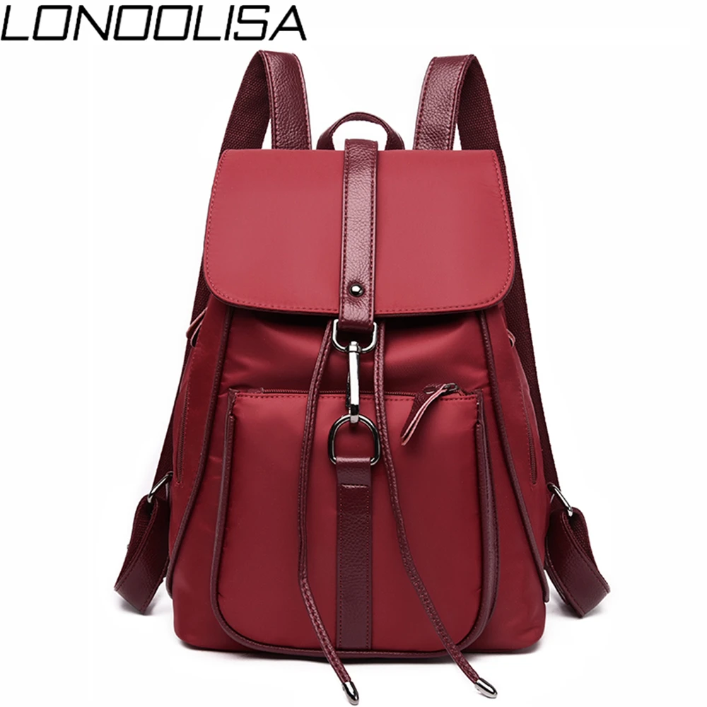 

New Luxury Backpack Solid Women Bags Designer Light Oxford Fabric Bag Fashion Drawstring Ladies Large Capacity Bookbag Sac A Dos