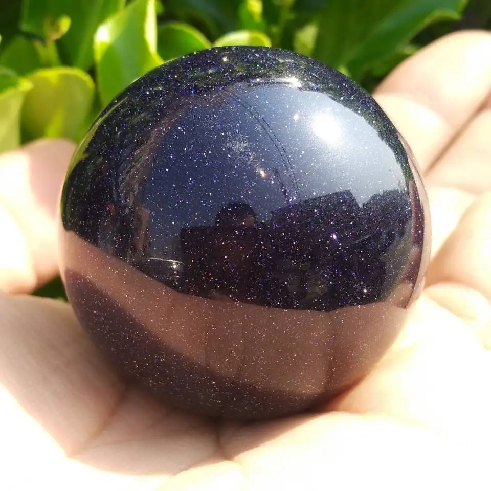 Синий Песок камень кварц кристалл шар Сфера Исцеление