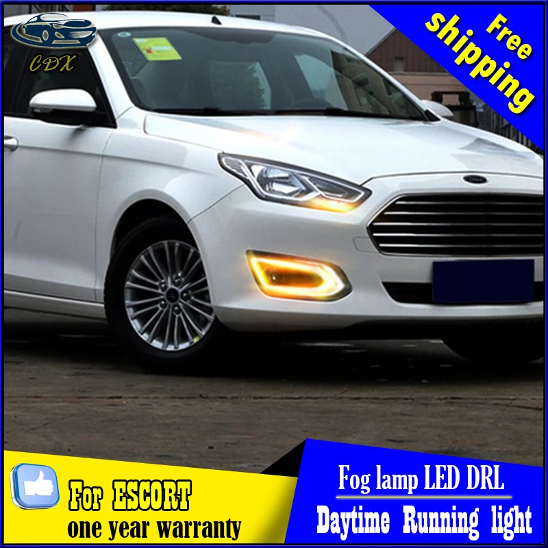 

car styling For Ford Escort LED DRL For Escort High brightness guide LED DRL led fog lamps daytime running light
