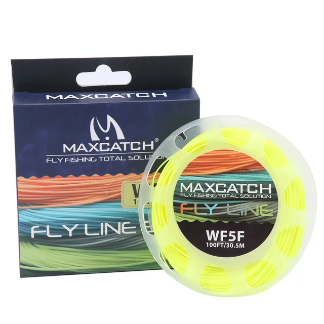 Maximumcatch WF5F 100FT Orange/Yellow Fly line with 2 Welded Loops
