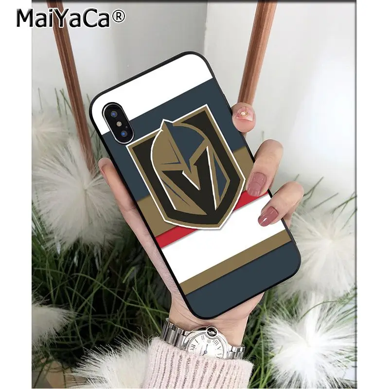 MaiYaCa Vegas Golden Knights Силиконовый ТПУ мягкий черный чехол для телефона для iPhone X XS MAX 6 6S 7 7plus 8 8Plus 5 5S XR