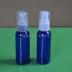 50 штук / Lot синий пластик пустой пульверизатор для макияжа вверх и уход за кожей многоразовый бутылка