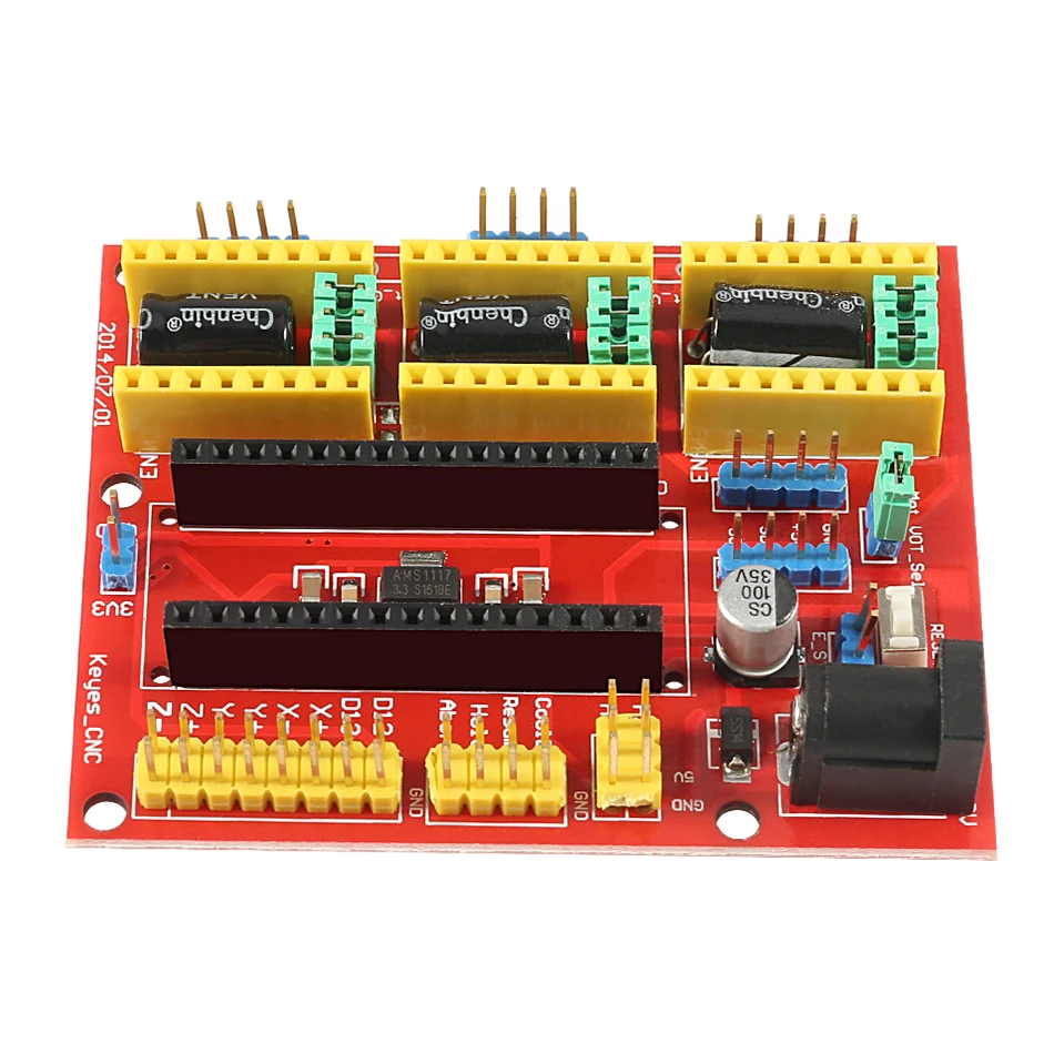 CNC Щит V4 гравировальный станок модуль/A4988 Драйвер Плата расширения для arduino Diy Kit