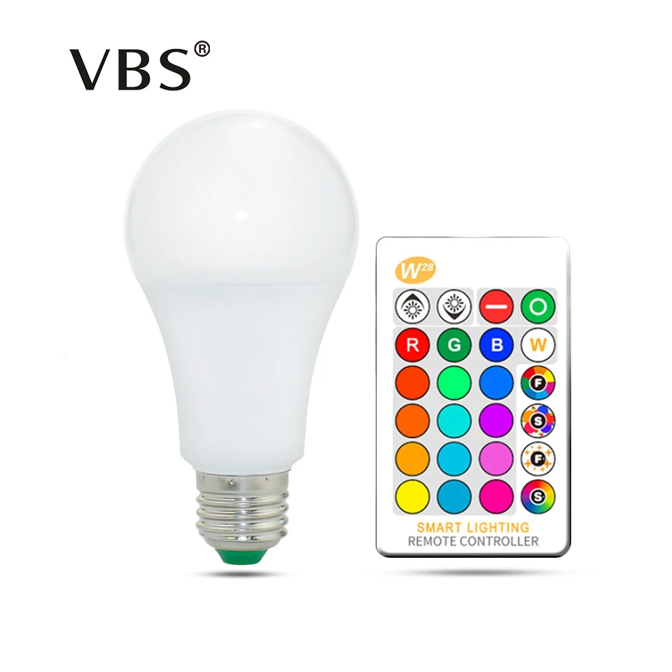 Goede E27 E14 RGB Gloeilamp AC100 240V 3 W LED Spot Dimbaar Magic Holiday RGB Verlichting Ir afstandsbediening 16 Kleuren 270 Graden