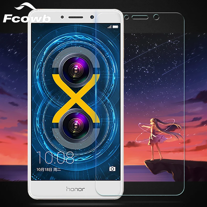 Fcowb для Huawei Honor 6X c закаленным стеклом Коврики 9 облегченное закаленное стекло