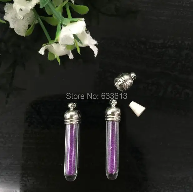

Free ship! 300pcss/lot tube glass vial pendant , glass pendant , glass bottle, diy clear glass globe display with cap plug