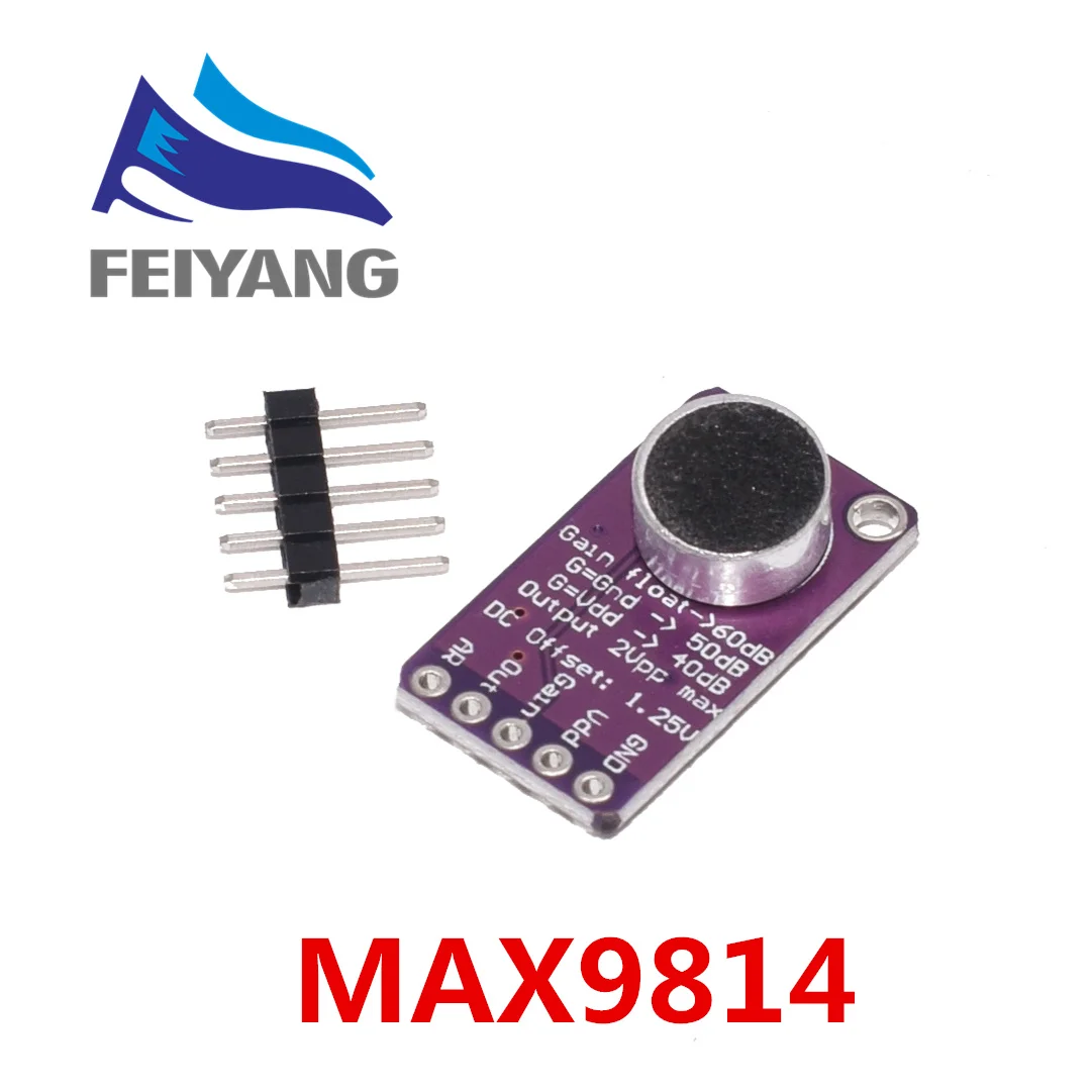 Электретный микрофон усилитель стабильный MAX9814 модуль автоматического управления усилением MAX4466 - Цвет: MAX9814