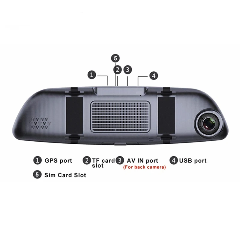 Автомобильный видеорегистратор с GPS навигацией Android 3G Wifi 7 дюймов Full HD 1080P двумя