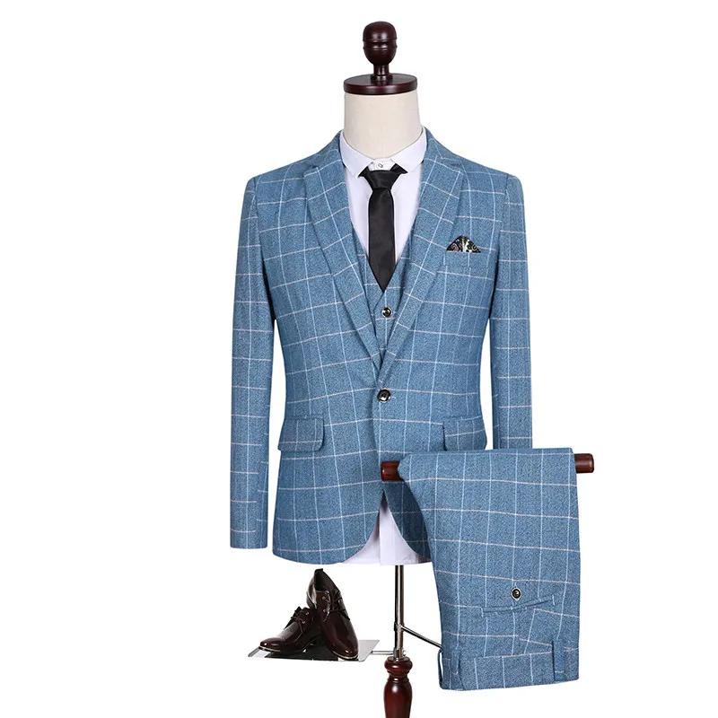M 5xl Men S 3pcs Evening Banquet Plus Size Wedding Suits Uk High