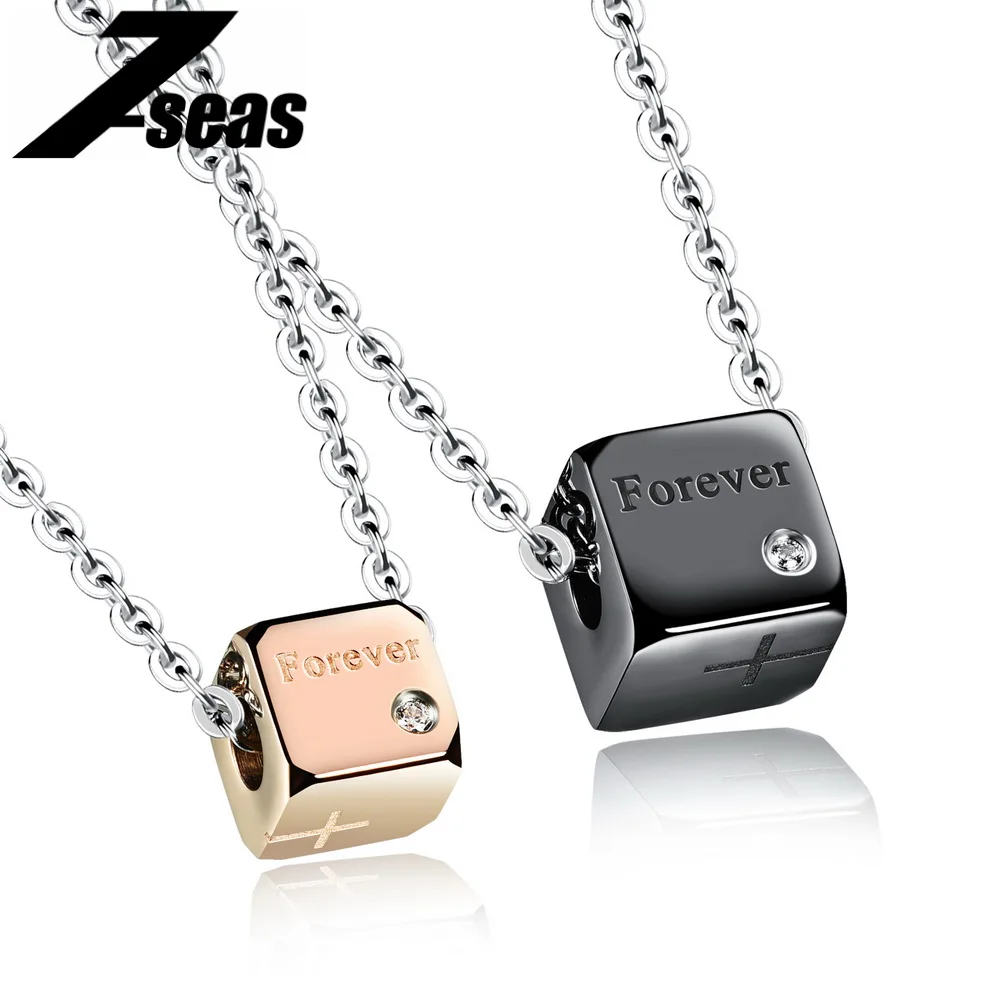 Romantic His and Her Promise Necklace Fashion Stainless