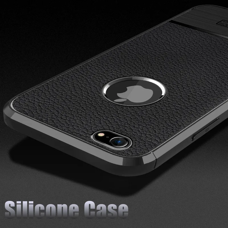 Luxury Back Matte Carbon Fibre Soft Silicone Cases for iPhone 6 Case Full Cover For 6s Plus Leather Texture Shell |