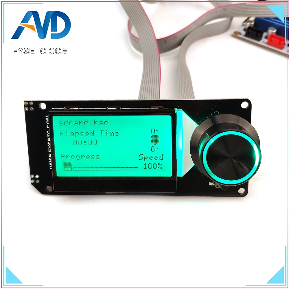 

A Type MINI12864LCD Screen mini 12864 V2.1 Smart Display RGB backlight Black Support Marlin DIY SKR With SD Card 3D Printer Part