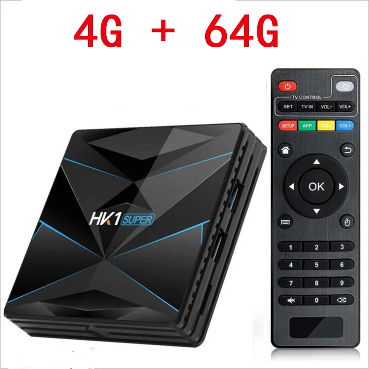 HK1 супер Android 9,0 Smart tv BOX Google Assistant 4G 64G RK3318 4K 3D Utral HD tv Wifi Play Store Бесплатные приложения быстрая телеприставка - Цвет: 4G 64G TV BOX