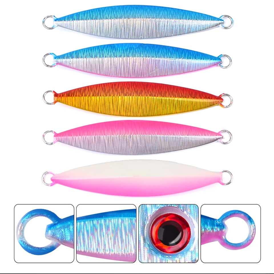 1 шт., свинцовая рыба, 40 г-1,35 унций/8,5 см, металлический джиг, приманка для рыбалки, 5 цветов, нож с блестками, воблер, искусственная жесткая приманка
