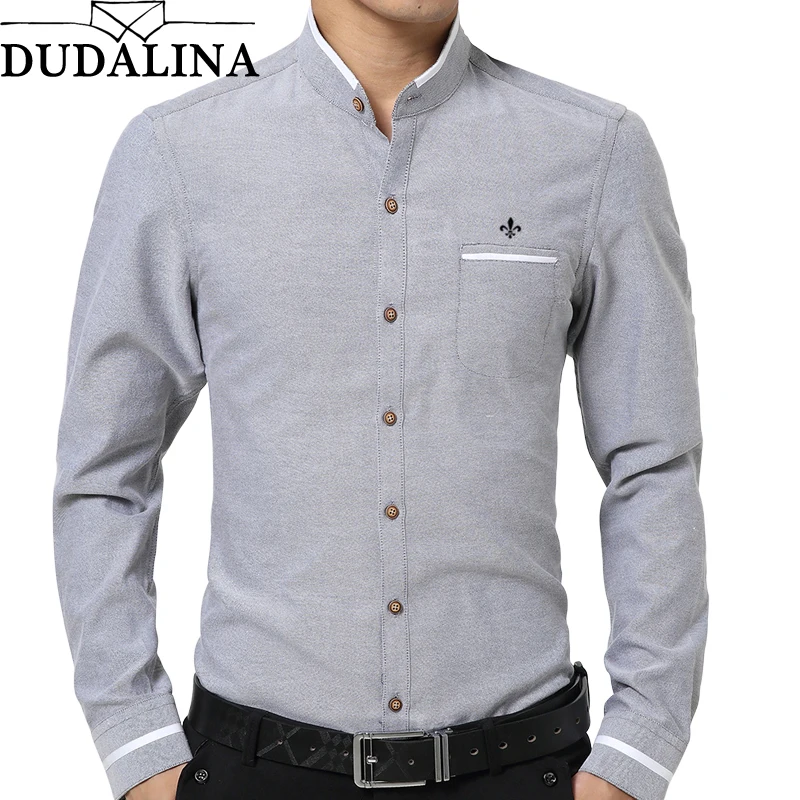 DUDALINA, оксфордская рубашка, мужская рубашка с длинным рукавом, Мужская одежда, приталенная, повседневная, мужская, светская рубашка, импортируется из Китая, E52210