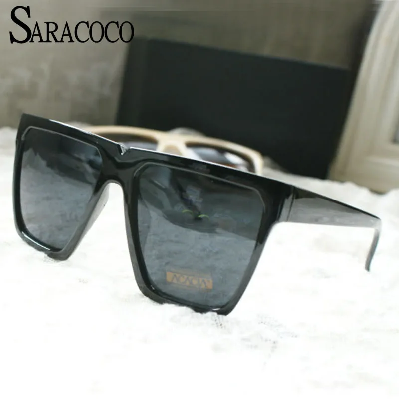 

SARACOCO Vintage Women Brand Designer Square Sunglasses 2017 Big Frame UV400 Retro Sun Glasses Male #SR025