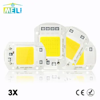 

3Pcs/Lot LED Lamp Chip 220V 10W 20W 30W 50W 100W Input Smart IC No Need Driver LED Lighting Chip For DIY Floodlight Spotlight