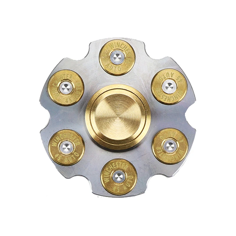 

Metal Gear Revolver Hand Finger Spinner Spinning Top Novelty Gryo Toys