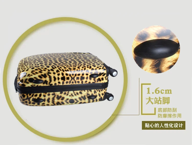 CARRYLOVE модные Чемодан серии 20/24 дюймов размер зерна леопарда PCRolling Чемодан Spinner бренд дорожного чемодана