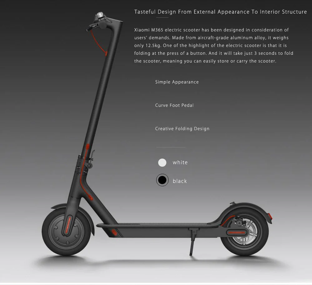 Xiaomi Mijia M365 Folding Electric Scooter E-ABS Technology Kinetic Energy Recovery System Cruise Control-2