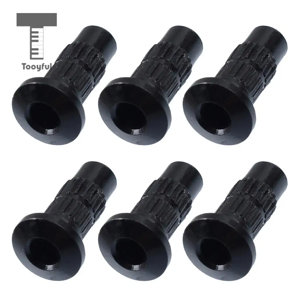 Tooyful 6Pcs Through Body Electric Guitar String Mounting Ferrules Bushing 