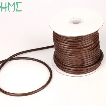 

30-80m/roll 2-10mm Black/Brown Korea Flat Round Wax Cord Jewelry String For DIY Necklace Bracelet Jewelry Findings Making