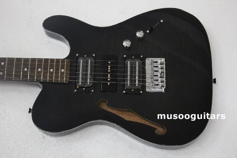 

Musoo brand electric semi-hollow body electric guitar