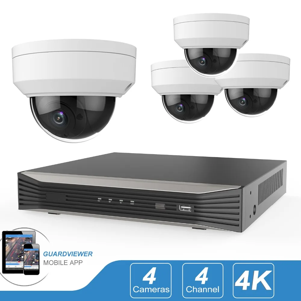 

Plug & Play 4CH POE NVR KIT H.265 4 Channel Security Camera System 4PCS 5Megapixel POE IP Cameras Outdoor Video Surveillance Set