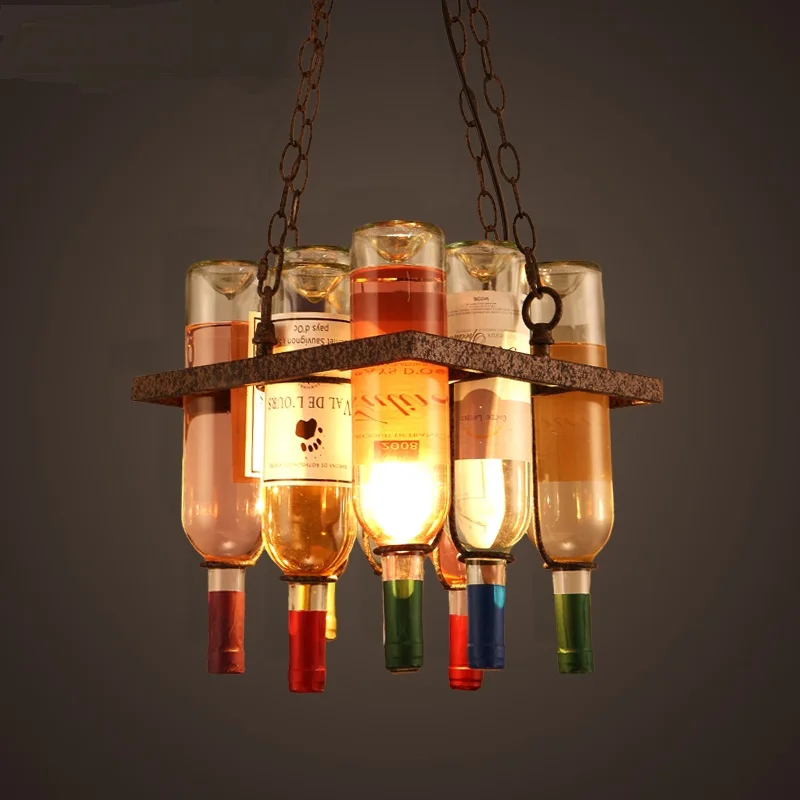 Creative wine designer Pendant Lights with loft bars
