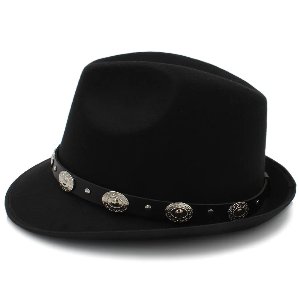 Мужская шерстяная Фетровая Шляпа Fedora для джентльмена Гангстерская шляпа