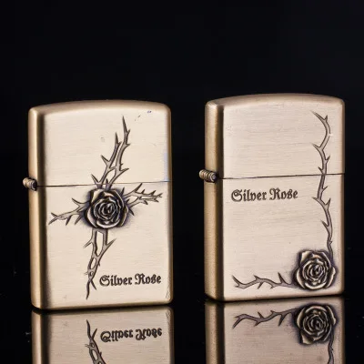 

Printing Thunder Cigarette Lighter Windproof Cigar Lighter Oil Kerosene No gas Cigarette Lighter Grinding Wheel Metal Lighter