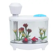 460 мл Mini-USB диффузор usb увлажнитель воздуха спрей светодиодный Красочные блики ночник рыбы Tank Декор аквариум Office для дома