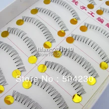 10 пар в комплекте; ручной работы черный Нижняя Накладные ресницы Мода глаз Макияж ресниц F24