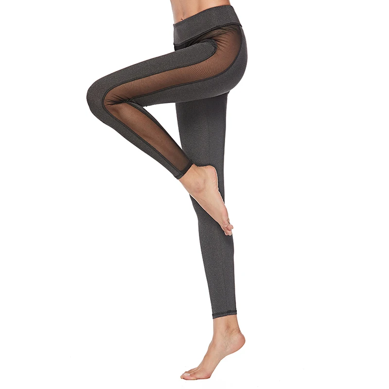 Fashion Women Workout Leggings Push Up Color Patchwork Stripe Leggings Women Slim Leggings Polyester Jeggings