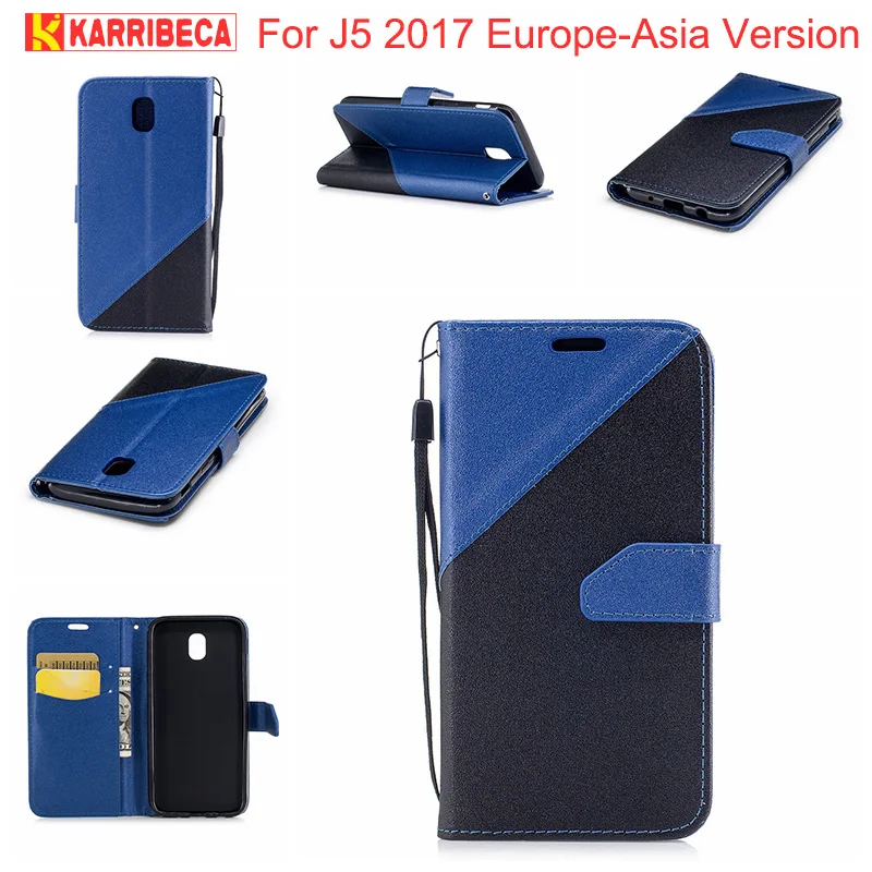 Флип PU кожаный Кожаные кожа чехлы на Телефон Samsung j5 2017 чехол двухцветный карты