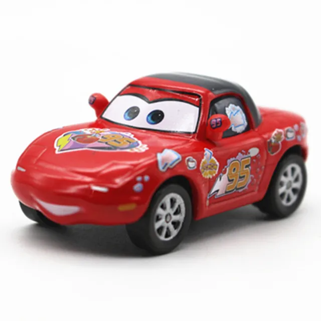 Disney Pixar Cars 2 No.95 Lightning Mcqueen fans Pattern Metal Diecast