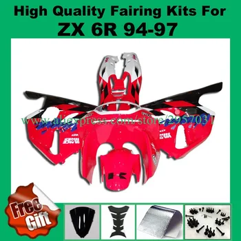 

Free screws+gifts Motorcycle Fairing kit for KAWASAKI Ninja ZX-6R ZX 6R 1994 1995 1996 1997 ZX6R 94 95 96 97 Red Blue