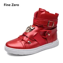 Изысканные мужские ботинки с высоким берцем с головой тигра; цвет красный, черный, белый; суперклассные мужские повседневные ботинки; сезон весна-осень-зима; botas