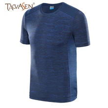 TACVASEN мужские спортивные быстросохнущие футболки для бега на открытом воздухе мужские летние эластичные облегающие походные футболки SH-LWFZ-02